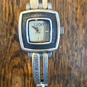 Lucky Brand Black and Silver Square Watch